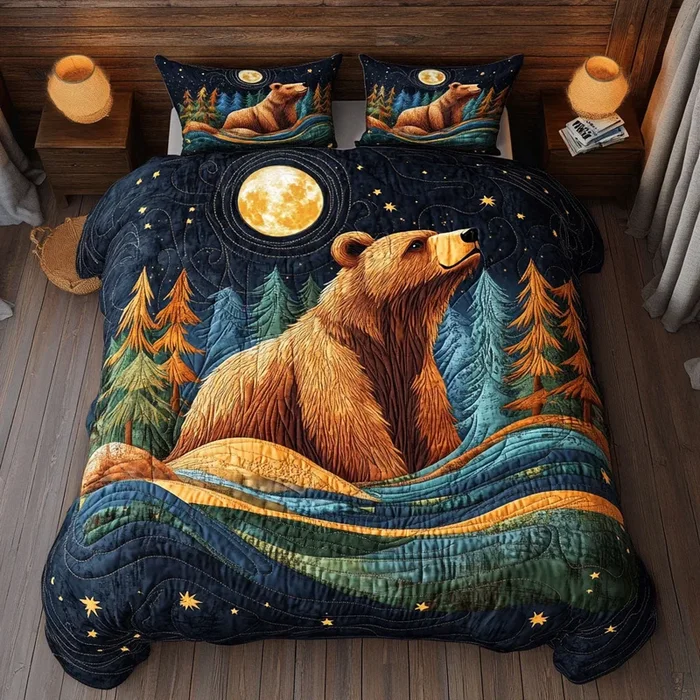 Wild Bear Night WJ2306022CL Duvet Cover Set