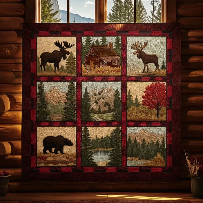 Wildlife Cabin CW1701018CL Quilt